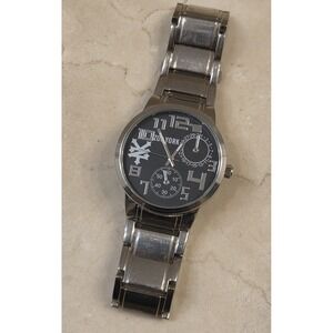 Zoo York Men's Watch Silver Tone GOOD Conditior Fresh Battery 44 mm